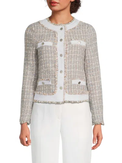 Ecru Women's Mix Media Tweed Jacket