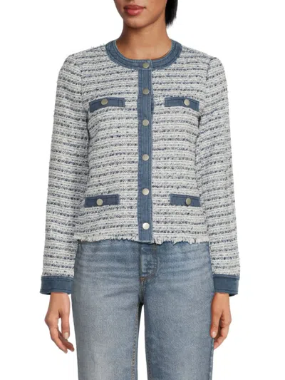 Ecru Women's Mix Media Tweed Jacket