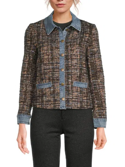 ECRU WOMEN'S MIXED MEDIA JACKET