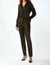 Ecru Women's New Houston Classic Trouser In Black Plaid In Grey