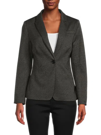 Ecru Women's Park Avenue Stretch Blazer In Grey Tweed