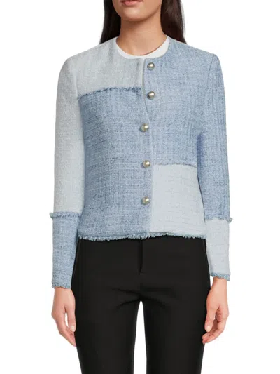 Ecru Women's Patchwork Tweed Jacket