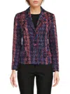 Ecru Women's Pippa Textured Pattern Blazer In Black Multi