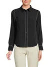 Ecru Women's Point Collar Shirt In Black Ivory