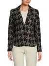 Ecru Women's Textured Blazer In Black Multi