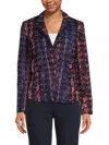 Ecru Women's Textured Blazer In Night Sky