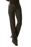 Ecru Worth Button Detail Pant In Grey Tweed In Multi