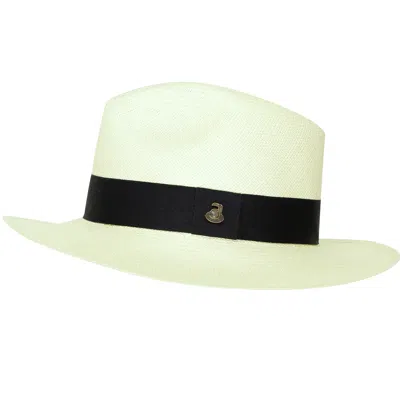 Ecua-andino Panama Hat Unisex Classic Light Green With Black Band