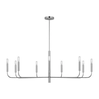 Ed Ellen Degeneres Brianna Wide Chandelier In Polished Nickel