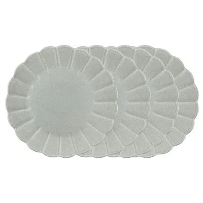 Ed Ellen Degeneres Canvas Home Lafayette Dinner Plate In Gray