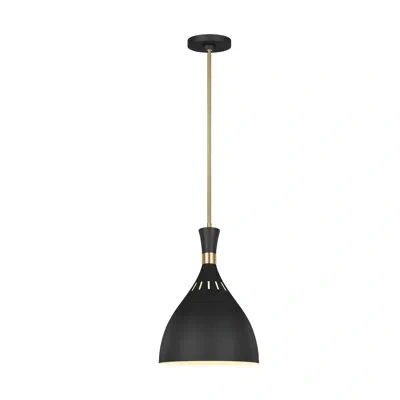 Ed Ellen Degeneres Joan 1 - Light Single Bell Pendant In Black,gold,black,gold
