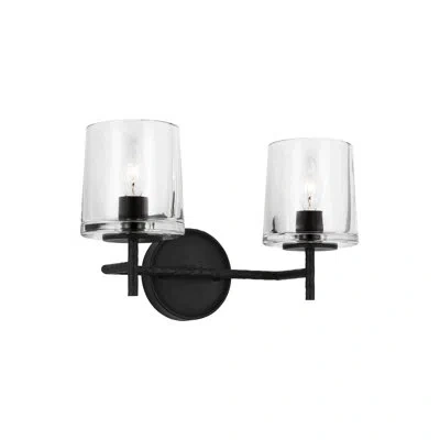 Ed Ellen Degeneres Marietta Dimmable Aged Iron Vanity Light In Animal Print