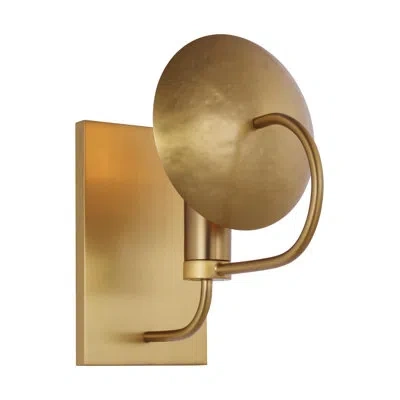 Ed Ellen Degeneres Whare 1 - Light Dimmable Armed Sconce In Burnished Brass