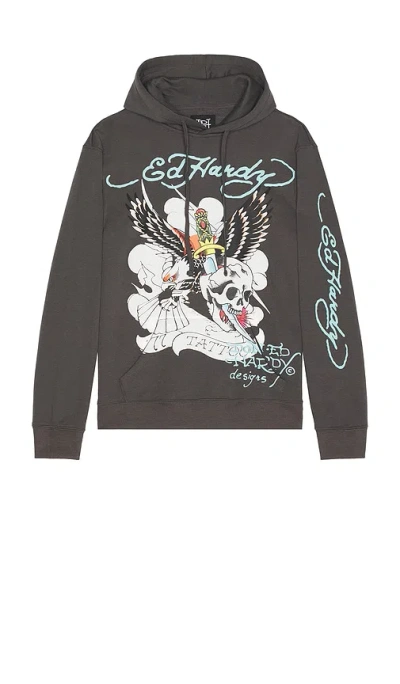 Ed Hardy 77 Eagle Fleece Hoodie