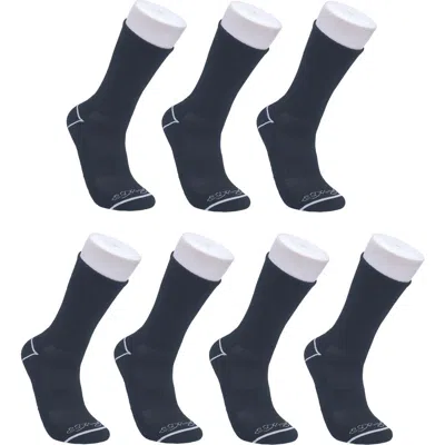 Ed Hardy Athletic Half Cushion Crew Sock 7-pack In Black