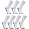 Ed Hardy Athletic Half Cushion Crew Sock 7-pack In White