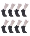 Ed Hardy Athletic Half Cushion Quarter Sock 8-pack In Black