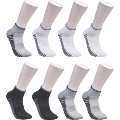 Ed Hardy Athletic Half Cushion Quarter Sock 8-pack In Multi