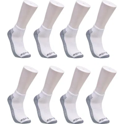Ed Hardy Athletic Half Cushion Quarter Sock 8-pack In White