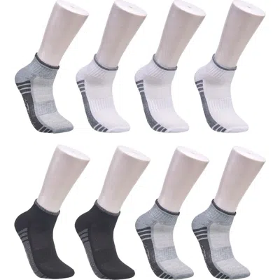 Ed Hardy Athletic Half Cushion Quarter Sock 8-pack In White