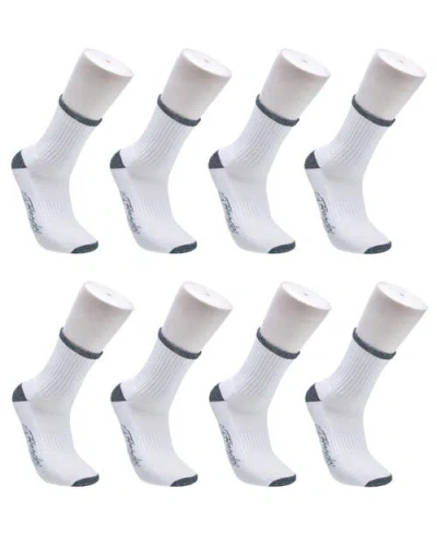 Ed Hardy Basic Half Cushion Mid Crew Sock 8-pack In White