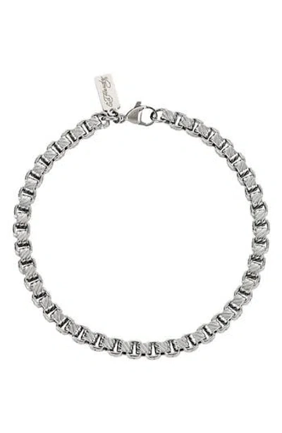Ed Hardy Box Chain Bracelet In Metallic