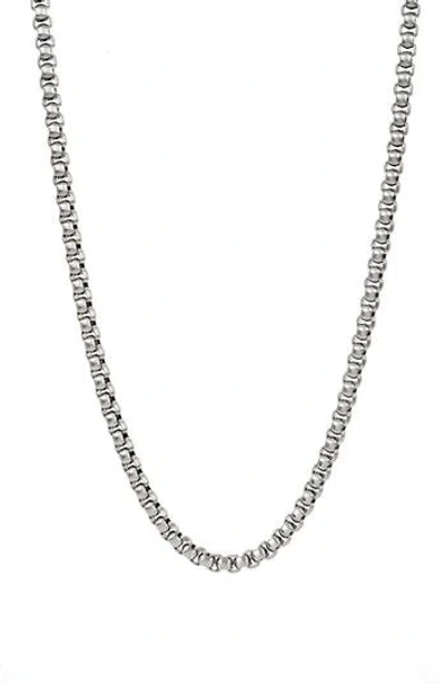 Ed Hardy Box Chain Necklace In Silver
