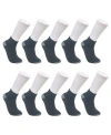 Ed Hardy Boys Basic Half Cushion Quarter Sock 10-pack In White