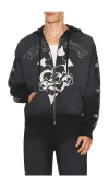 Ed Hardy Crosses Boxy Zip Hoodie In Black