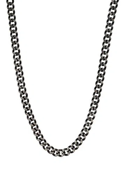 Ed Hardy Curb Chain Necklace In Black