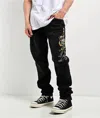 Ed Hardy Dagger Skull Slim Taper Jean In Black In Black