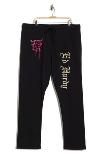 Ed Hardy Destroy Skeleton Sweatpants In Black