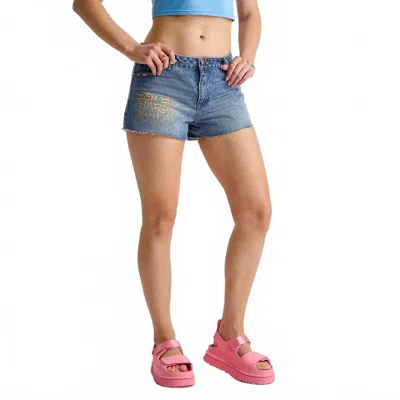 Ed Hardy Dragon Denim Short In Retro Medium In Blue