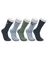 Ed Hardy Embroidery Half Cushion Crew Sock 5-pack In Multi