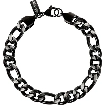 Ed Hardy Figaro Chain Bracelet In Black