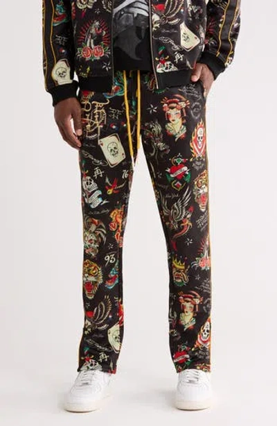 Ed Hardy Flashboard Track Pants In Black