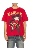 Ed Hardy Heart Boxy Tee In Red