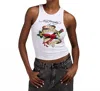 Ed Hardy Heart Sword Tank Top In White In White