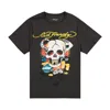 Ed Hardy Men's Ace Skull Throwback Graphic Tee In Charcoal In Black