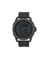 Ed Hardy Men's Black Silicone Strap Analog Watch 48mm In Black,navy