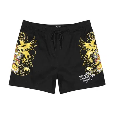 Ed Hardy Men's Crawling Tigers Short In Black