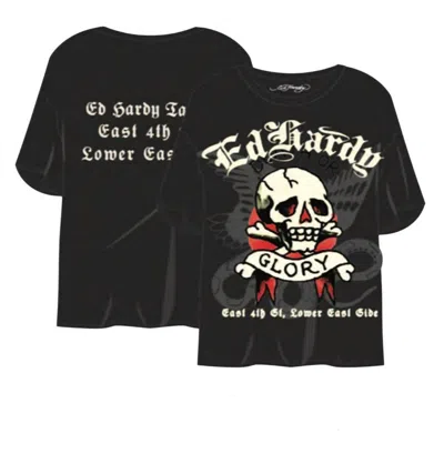 Ed Hardy Men's Dg Skull Tee In Vintage Black