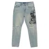 Ed Hardy Men's Eagle Slim Taper Jean In Light Vintage In Multi