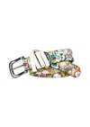 Ed Hardy Men's Hammered Stud Belt In Black Multi In Multi