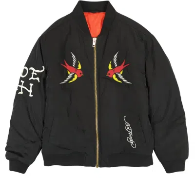 Ed Hardy Men's Lks Skull Bomber Jacket In Black
