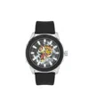 Ed Hardy Men's Matte Black Silicone Strap Analog Watch 47mm In Black