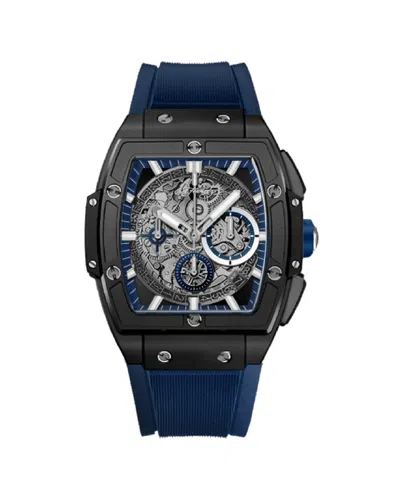 Ed Hardy Men's Navy Textured Silicone Strap Watch 48mm