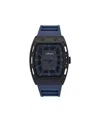 Ed Hardy Men's Navy Thermoplastic Polyurethane Strap Analog Watch 43.7mm In Navy