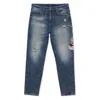 Ed Hardy Men's Nyc Eagle Skull Slim Taper Jean In Medium Vintage In Blue