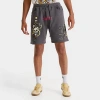 Ed Hardy Men's Panther Skull Fleece Shorts In Gray